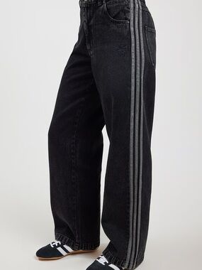 Adidas denim jean three stripe